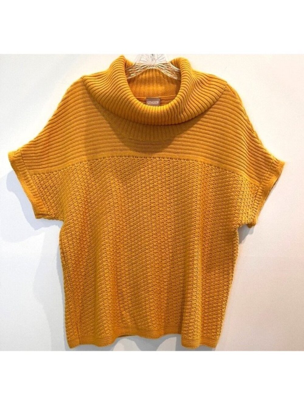 Chicos Women's Autumn Chunky Knit Batwing Sleeve Cowl Neck Sweater SZ 2 or Large